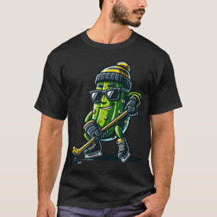 Grappige Augurk die Hockey Speelt Sporthumor En T-shirt
