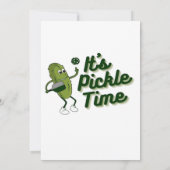 Grappige Augurk die Pickleball Speelt  Bedankkaart (Achterkant)