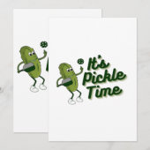 Grappige Augurk die Pickleball Speelt  Bedankkaart (Voorkant / Achterkant)