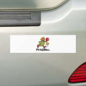 Grappige Augurk die Pickleball Speelt  Bumpersticker (Op auto)