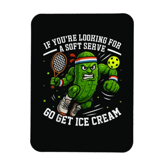 Grappige Augurk die Pickleball Speelt Magneet (Verticaal)