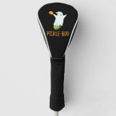 Grappige augurk geest houdt van pickleball spelen golfheadcover (Voorkant)