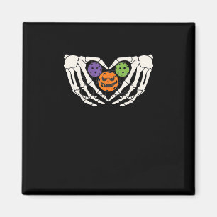 Grappige augurk Halloween Skelet Handen Hart Pompo Magneet