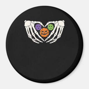 Grappige augurk Halloween Skelet Handen Hart Pompo Magneet