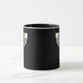 Grappige augurk Halloween Skelet Handen Hart Pompo Mok (Midden)