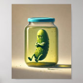 Grappige augurk in een potje Art Print Retro Keuke (Voorkant)