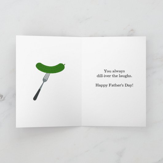 Grappige augurk in pot Vaderdag grap vader grap  Feestdagen Kaart (Binnen)