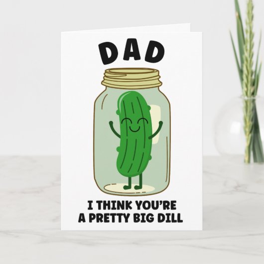 Grappige augurk in pot Vaderdag grap vadergrap  Feestdagen Kaart (Voorkant)