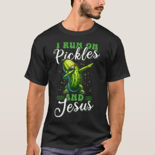 Grappige Augurk Komkommer Ik Loop Op Augurken En J T-shirt