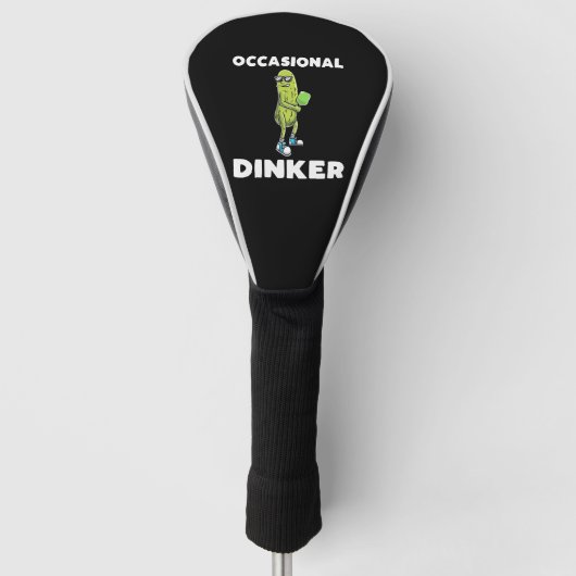 Grappige augurk liefhebbers dille pickleball spele golfheadcover (Voorkant)