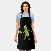 Grappige augurk liefhebbers dille pickleball spele schort (Gedragen)