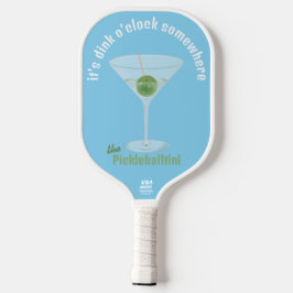 Grappige augurk Martini Dink O'Clock - Blauw Pickleball Paddle