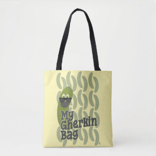 Grappige Augurk Mode Parodie Ontwerp Tote Bag