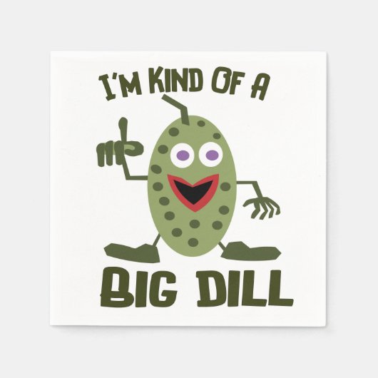 Grappige augurk pun cocktail servetten (Voorkant)