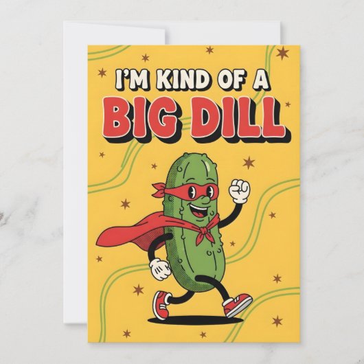 Grappige Augurk Puns Ik Ben Eens Een Grote Dillus Bedankkaart (Voorkant)
