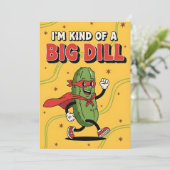 Grappige Augurk Puns Ik Ben Eens Een Grote Dillus Bedankkaart (Staand voorkant)