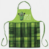 Grappige augurk relish word art pun schort (Voorkant)