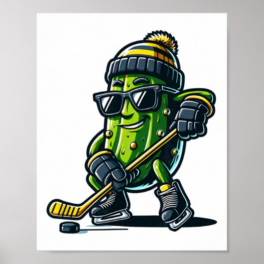 Grappige Augurk Schaatsen Hockey Sporthumor En Win Poster (Voorkant)