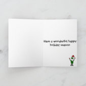 Grappige augurk sinterklaas kerst ontwerp feestdagen kaart (Binnen)