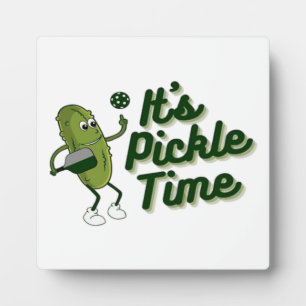 Grappige Augurk Speelt Pickleball Fotoplaat