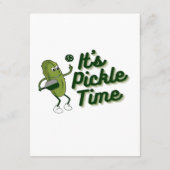 Grappige Augurk Speelt Pickleball  Informatiekaartje (Achterkant)