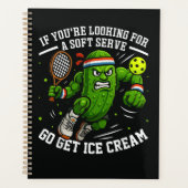 Grappige Augurk Speelt Pickleball Planner (Voorkant)