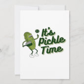 Grappige Augurk Speelt Pickleball Save The Date (Achterkant)