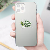 Grappige Augurk Speelt Pickleball Sticker (Telefoon)