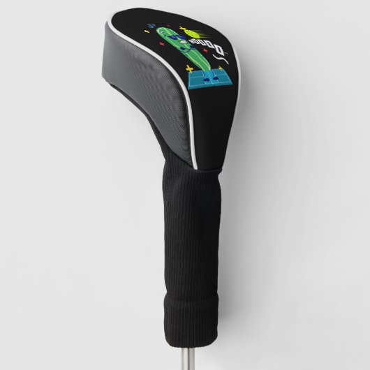 Grappige augurk spelen pickleball - bang de pick golfheadcover (Schuin)