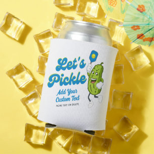 Grappige augurk spelen pickleball verjaardagsfeest blikjeskoeler
