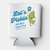 Grappige augurk spelen pickleball verjaardagsfeest blikjeskoeler (Voorkant)