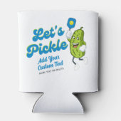 Grappige augurk spelen pickleball verjaardagsfeest blikjeskoeler (Achterkant)