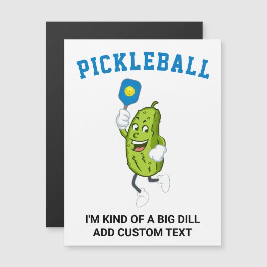 Grappige augurk spelen pickleball Voeg aangepaste  (Voorkant / Achterkant)