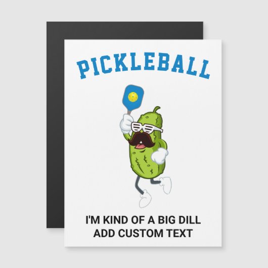 Grappige augurk spelen pickleball Voeg aangepaste (Voorkant / Achterkant)