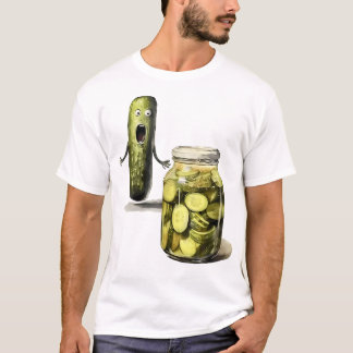 Grappige augurk verras een komkommer en een pot sl t-shirt