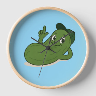 Grappige Augurk Wandklok – Malle Groene Augurk Car