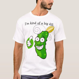 Grappige augurk woordspeling, cartoon grote dille t-shirt