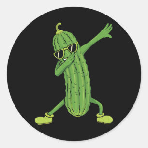Grappige augurken komkommer geschenken van SilentS Ronde Sticker