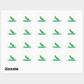 Grappige augurken ronde sticker (Vel)