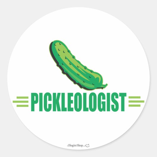 Grappige augurken ronde sticker (Voorkant)