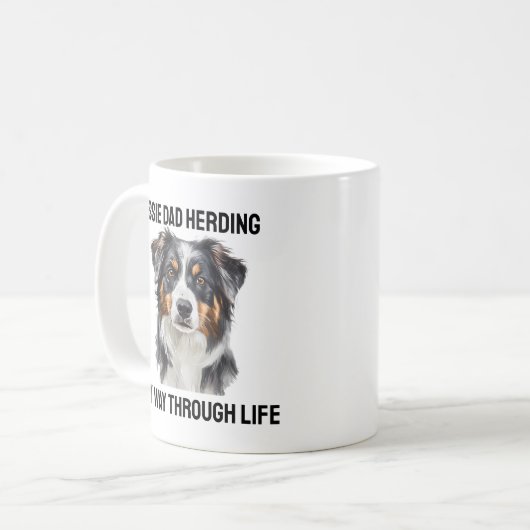 Grappige Aussie Dad Herding Mok (Voorkant links)