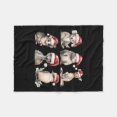 Grappige Aussie Dieren Kerstman en Australisch Fleece Deken (Voorkant (Horizontaal))