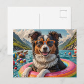 Grappige Aussie op een Float Trip Briefkaart (Voorkant / Achterkant)