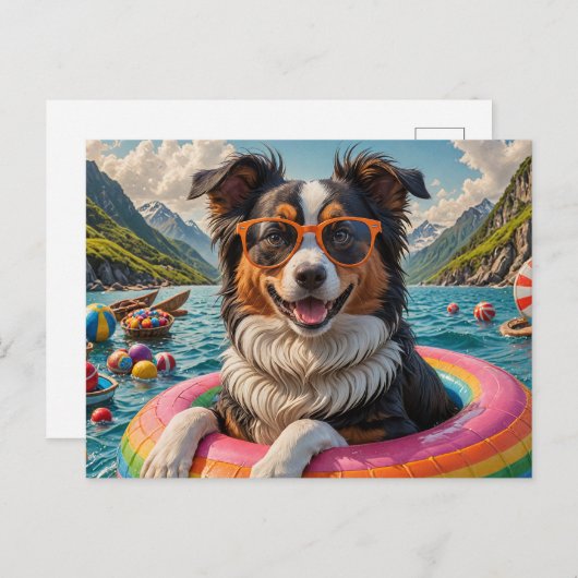 Grappige Aussie op een Float Trip Briefkaart (Voorkant / Achterkant)