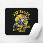 Grappige Australische Break Dancing Squad Kangaroo Muismat (Met muis)