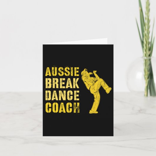 Grappige Australische Breakdance Coach Breaking Da Kaart (Voorkant)