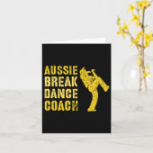 Grappige Australische Breakdance Coach Breaking Da Kaart (Gele Bloem)