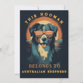 Grappige Australische Herder Hond Ouder Gepersonal Aankondiging (Voorkant)