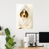 Grappige Australische Herdershond Badkamer Print (Thuiskantoor)