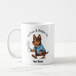 Grappige Australische Kelpie-hond Zakelijke Pak Ko Koffiemok